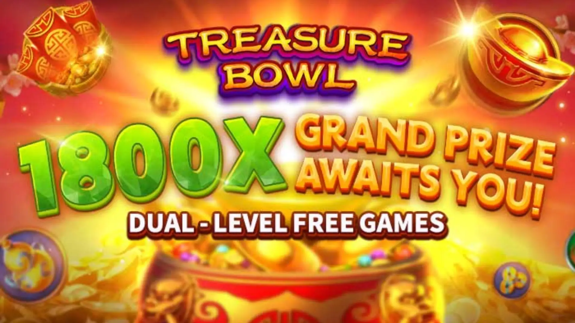 Multiplicadores Treasure Bowl 3537 - 7777x Máximo com Tigela Dourada